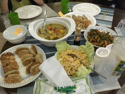 餃子、マカロニなど