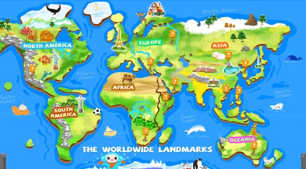 QQワールドクエストの世界地図